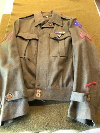 WW2 USMC 1st Div Aussie Jacket and Dress Blues Uniform - Named ' Canal Vet 3
