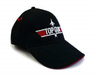 Topgun Red Contrast Embroidered Pilot Baseball Cap - Top Gun Logo Licenced Hat
