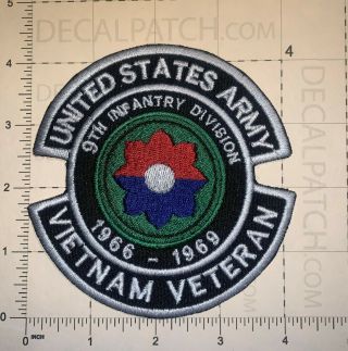 Us Army 9th Infantry Division Vietnam Veteran 1966 - 1969 Patch (b72)