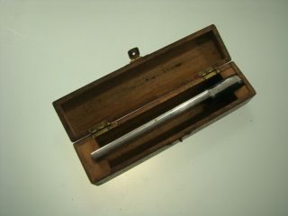 VERY RARE ANTIQUE MEDICAL SURGICAL MICROTOME KNIFE EBONY HANDLE IN CASE 1850 4