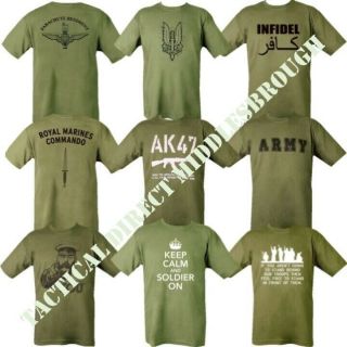 Mens Military T - Shirt X41 Designs Marine Army Infidel Ww1 Ww2 Para Sas Mash Ak47