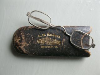 Antique Vintage Benjamin Franklin Style Civil War Era Eyeglasses Glasses