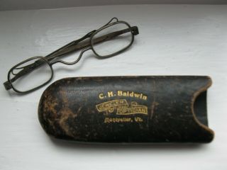 Antique Vintage Benjamin Franklin Style Civil War Era Eyeglasses Glasses 5