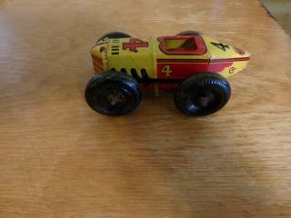 Vintage Marx Tin Litho Wind Up No.  4 Midget Racer Race Car