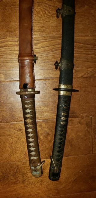 Ww2 Japanese Swords Kai Gunto Shin Gunto Collectible Antiques Samurai Military