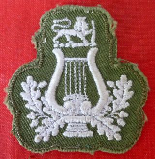 Rhodesia Army Bandsmaster Qualification Music Lyre Rhodesian Badge Combat Green