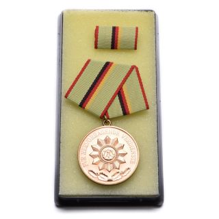 German Gdr Military Army Bronze Medal For National Police Outstanding Merit