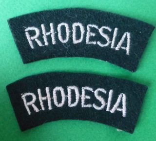 Rhodesian Army Africa Scarce Rhodesia Shoulder Titles Type 1