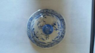 Chinese Ginger Jar.  Blue and White floral design.  6 