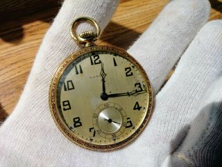 Rare 14k Gold Dudley Masonic Pocket Watch 2227
