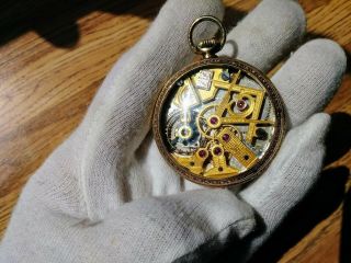 RARE 14k Gold Dudley Masonic Pocket Watch 2227 2