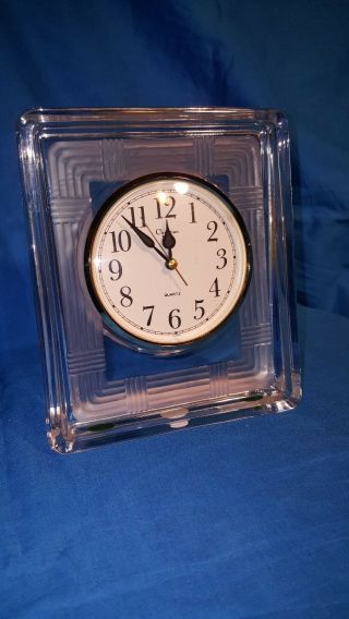Vintage Christian Dior Art Deco Crystal Clock