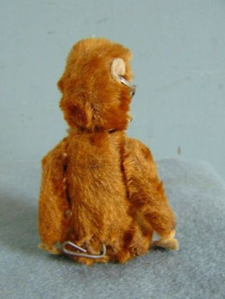 VINTAGE BROWN MOHAIR TOY MONKEY SWIVEL HEAD JOINTED ARMS & LEGS STEIFF ? 5