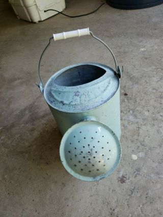 Vintage Antique Galvanized Metal Farmhouse Garden Watering Water Can 3 Gallon 2