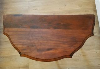 Vintage Half - Moon Wooden Side or Wall Accent Table 2