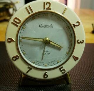 Kohler Harmony House Travel Alarm 7 Jewels Vintage Clock Germany Us Zone