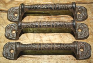 12 Cast Iron Antique Style Rustic Barn Handle,  Gate Pull Shed Door Handles Fancy