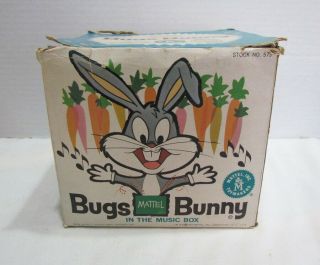 Empty Box Only For Mattel 1962 Bugs Bunny Jack In The Music Box Toy