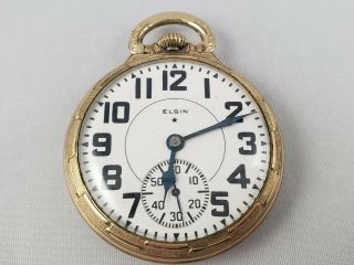 Elgin 1897 Pocket Watch - Model 7 - Class 40 - 16s - 7 Jewel - 10krgp