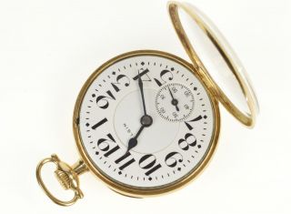 Elgin Father Time 21 Jewels 13s Open Face 14K Pocket Watch 16 2