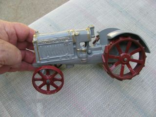 Rare c.  1925 Arcade Cast Iron McCORMICK DEERING 10 - 20 TRACTOR,  Farm Toy 7