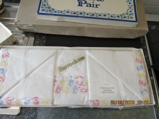 Vintage Bed Scalloped Embroidered Sheets And Pillowcase Set By Horrockses