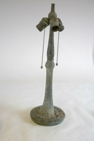 Antique Handel Lamp Base Signed Acorn Pull Chains
