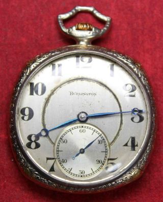 1923 Illinois Burlington Grade 275 12s 21j Pocket Watch W/ Of Gf Case - Runs
