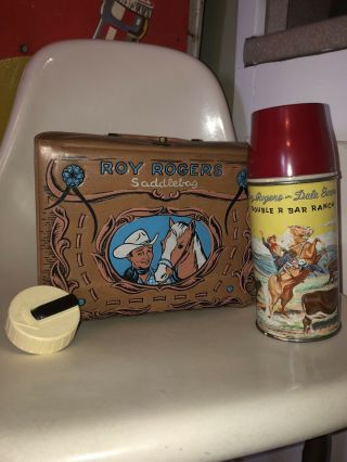 Roy Rogers Saddlebag Vinyl Lunchbox Thermos Brand