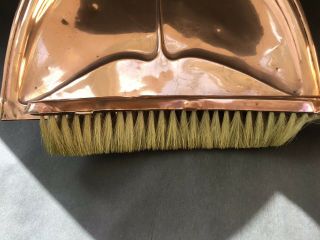 ANTIQUE COPPER ARTS AND CRAFTS,  ART NOUVEAU CRUMB TRAY or DUSTPAN AND BRUSH 5