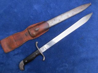 Argentine Machete Bayonet And Matching Scabbard Made In Germany