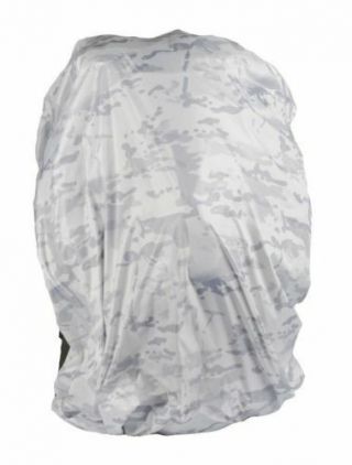 White Winter Camouflaged Militaria Multicam Alpine Cover Backpack Case Small