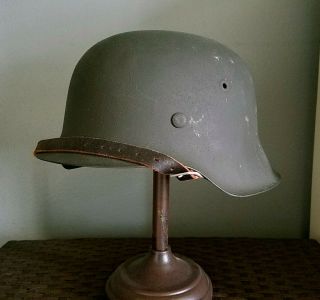 Ww2 German M42 Helmet,  Large Size With Liner