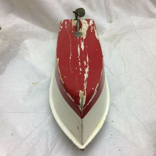 Vintage Toy Wood Boat 9 1/2 