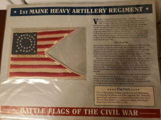 1st Maine Heavy Artillary Regiment Battle Flags Of The Civil War Patch