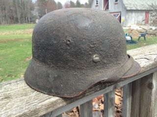 WWII WW2 German M35 Sand Camo Helmet - - named 2