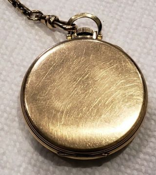 Vintage 17 Jewels 917 Hamilton 14K Gold Filled Pocket Watch SNOWWIS Chain X65396 5