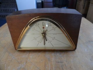 Vintage General Electric Atomic Age Telechron Alarm Clock 7h257