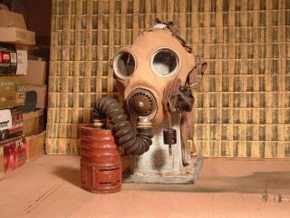 Ww2 Wireless Gas Mask With Respirator Microphone No.  1 C/l\ Not Ws19