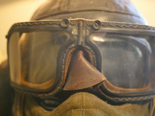WWII RAF Battle of Britain Flying Helmet,  D Oxygen Mask & MK IIIa Goggles 7
