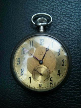 Omega Pocket Watch Silver 800,  Cal.  17lbn,  15 Jewels,  2 Positions