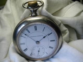 Hampden Pocket Watch Vintage O/f L/s 18s Early Serial No.  17 - J Mdl - 3 Extra