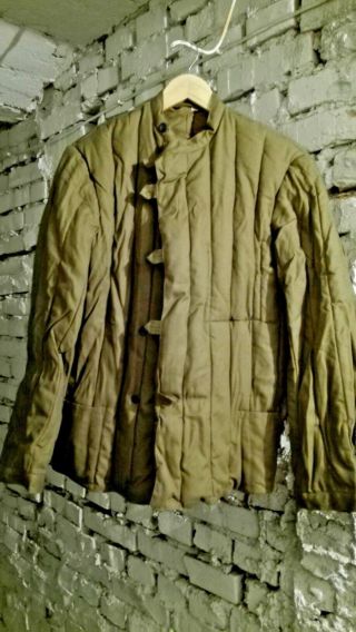 VINTAGE SOVIET RUSSIAN MILITARY WW2 WINTER JACKET FUFAIKA TELOGREIKA size 3 3