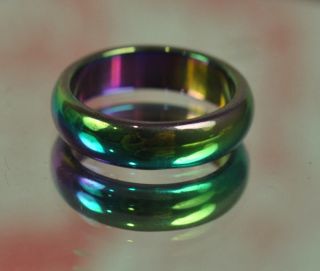 Rainbow 7 Color Ring Leklai Thai Metal Charms Top Amulet Jewelry Pendant Size 8