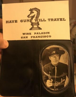 Have Gun Will Travel Paladin Fan Club Card Case 1958