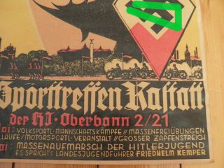 Rare Hitlerjugend HJ Poster (Plakatt) May 1934 8