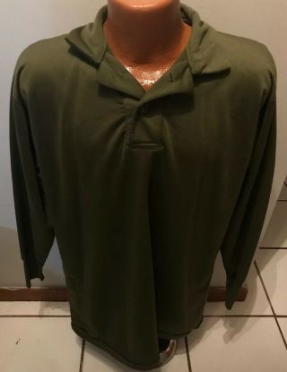 Vintage Us Army Military Sleeping Heat Retentive Green Shirt Size M 80’s Euc