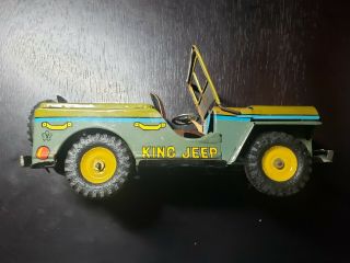 Rare Vintage King Jeep,  Tin Toy Friction Jeep,  Made In Japan