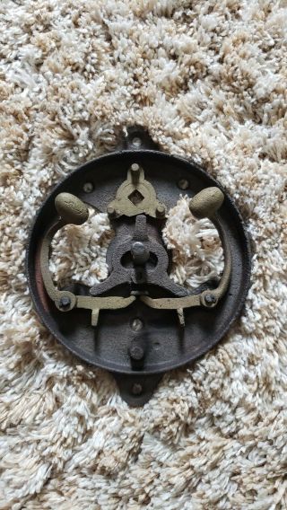 Antique Taylor ' s Patent 1860 Victorian Crank Door Bell - Patent Oct 23 1860 6