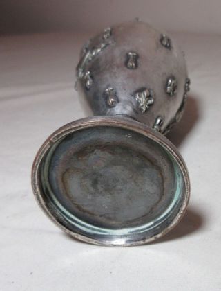 rare antique ornate miniature 1800 ' s silverplate gold glass imperial oil lamp 11